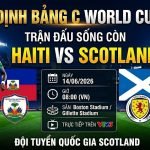 Ảnh bìa nhận định trận đấu sống còn giữa Haiti vs Scotland bảng C World Cup 2026 với thông tin phát sóng và logo Xoilac TV